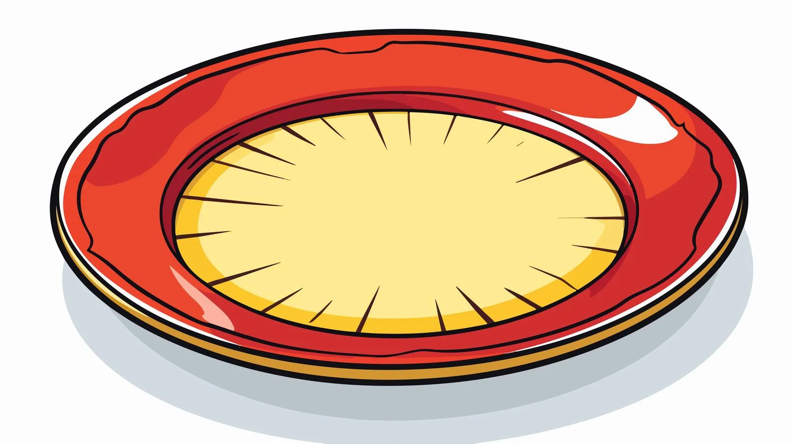 Retro Cartoon Hungry Plate — free download from Dotvec