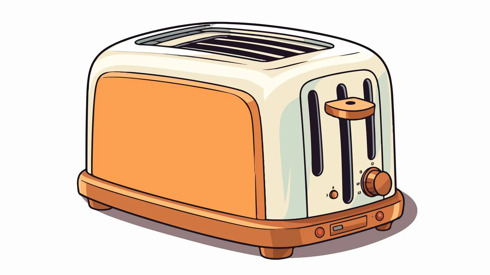 Quirky Retro Cartoon Toaster Vector Image — free download from Dotvec