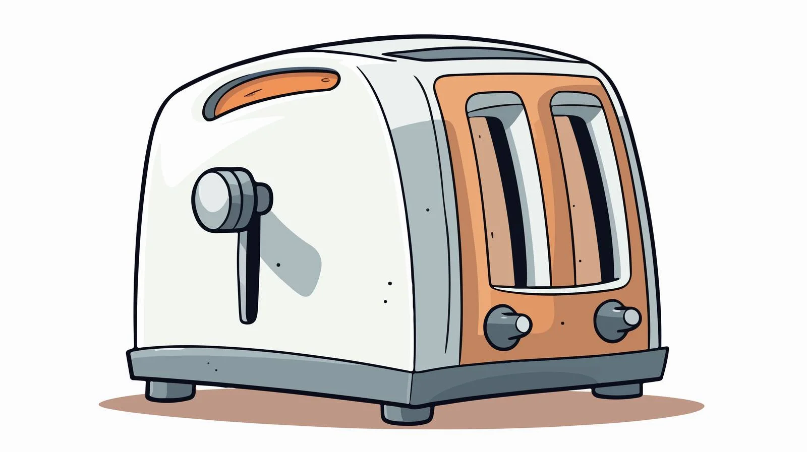 Retro Faulty Toaster Cartoon Vector Illustration — free download from Dotvec
