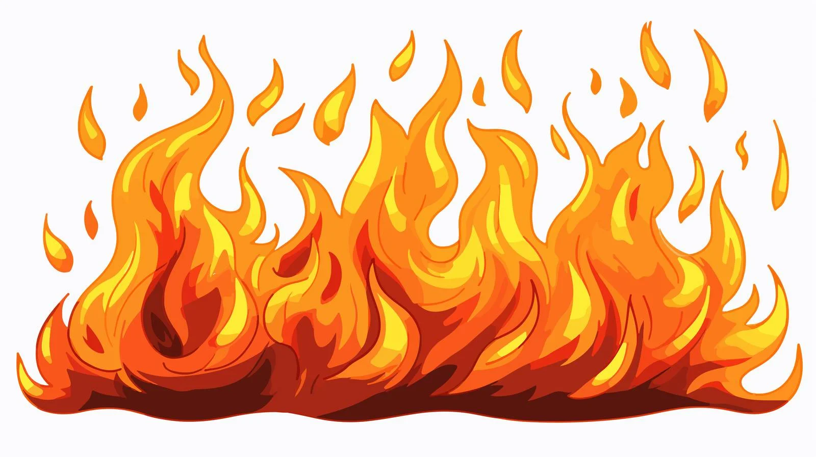 Retro Cartoon Fire Stock Vector Illustration — free download from Dotvec