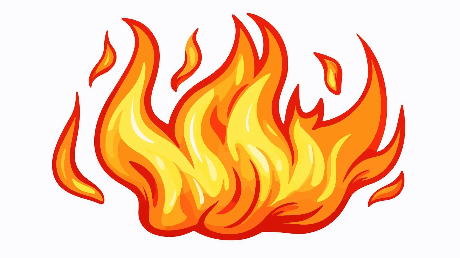 Retro Cartoon Fire Vector Illustration — free download from Dotvec