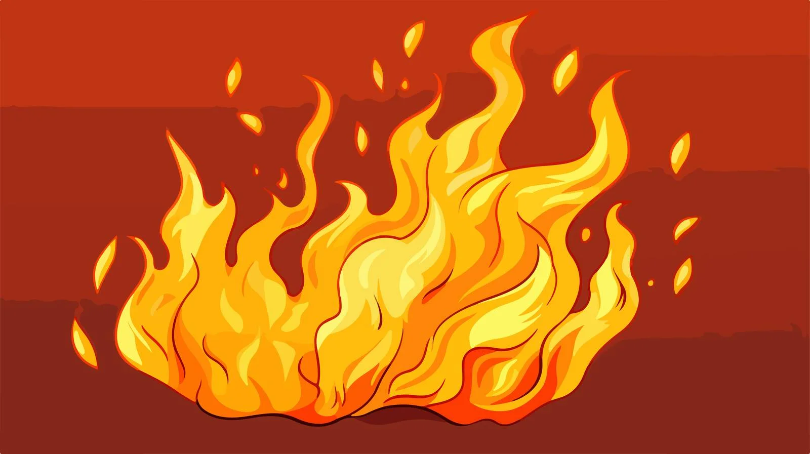 Retro Cartoon Fire Vector Illustration — free download from Dotvec