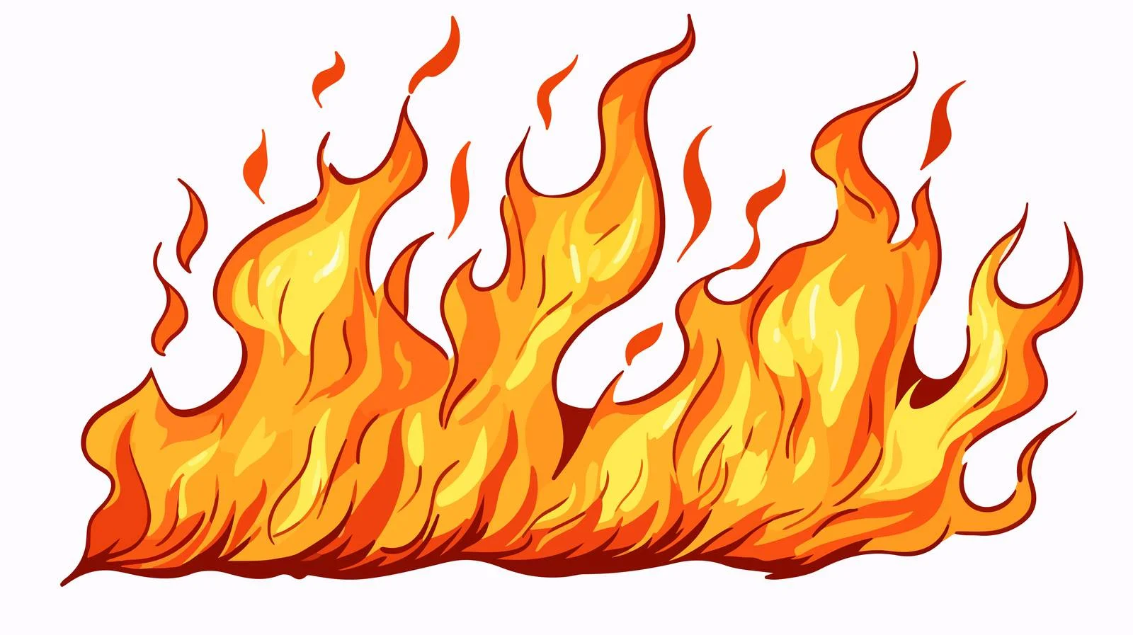 Retro Cartoon Fire Illustration — free download from Dotvec