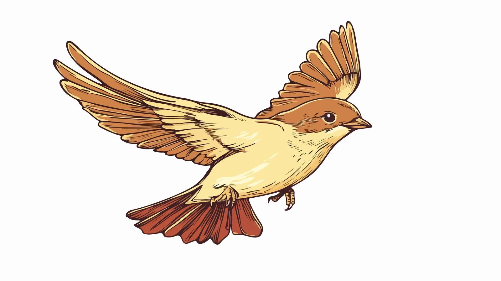 Vintage Cartoon Bird Vector Illustration — free download from Dotvec