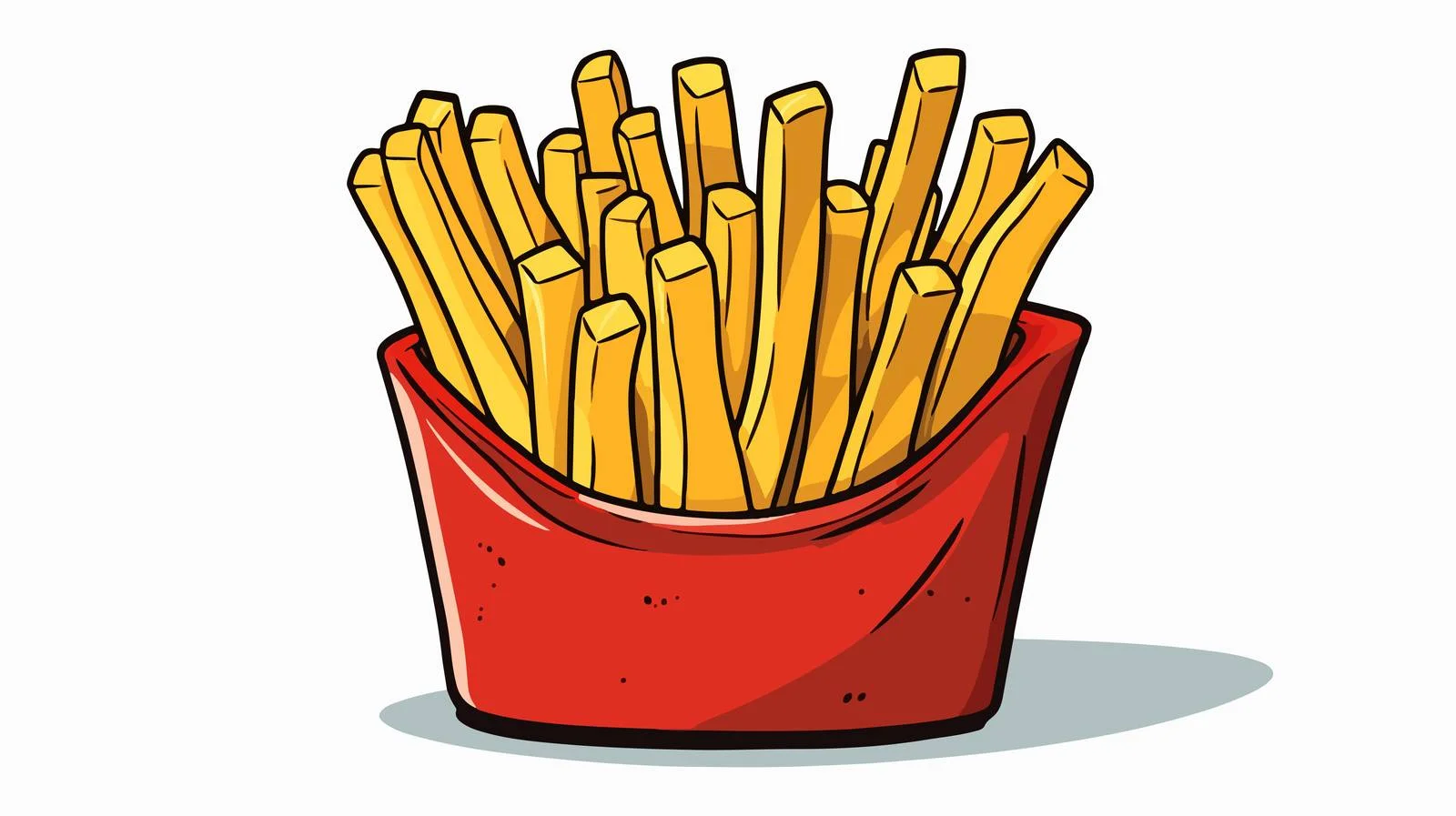 Retro French Fries Stock Vector Cartoon — free download from Dotvec
