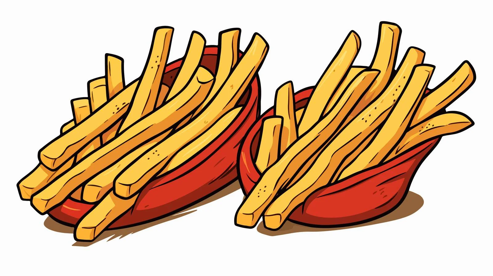 Vintage French Fries Cartoon Vector Illustration — free download from Dotvec