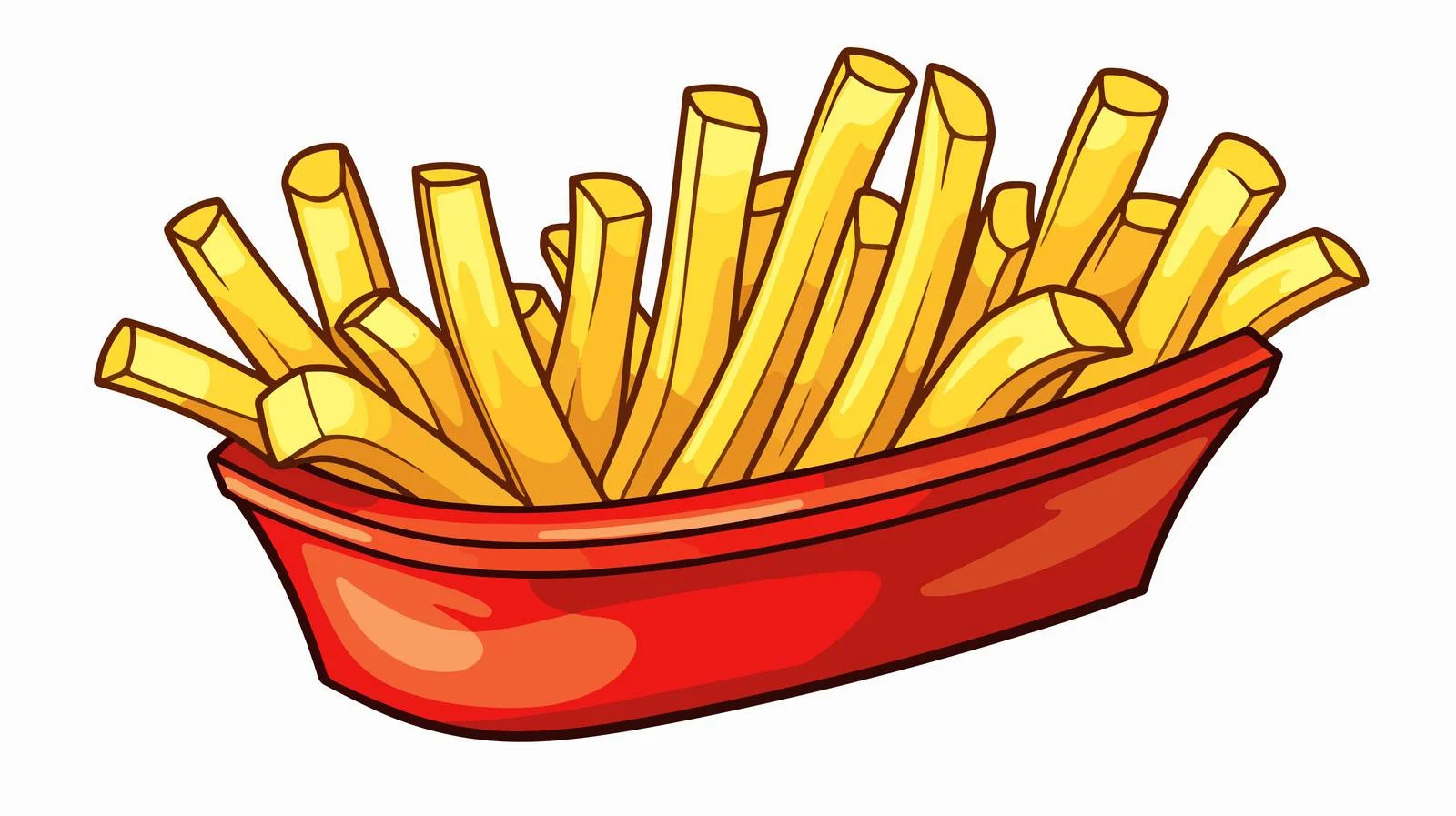 Retro French Fries Cartoon Vector Illustration — free download from Dotvec