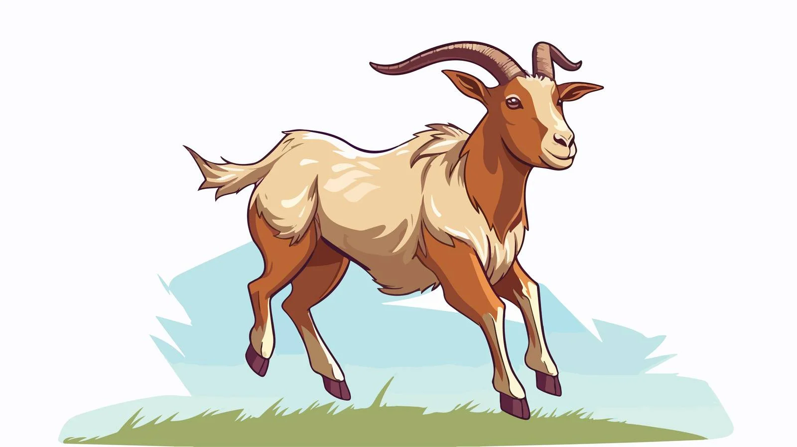 Retro Cartoon Goat Illustration — free download from Dotvec