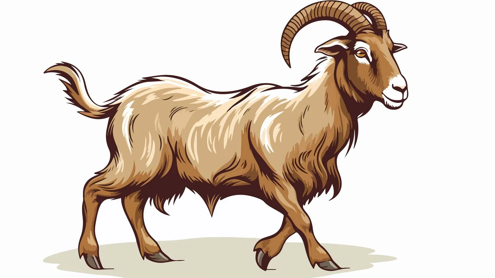 Retro Cartoon Goat Illustration — free download from Dotvec