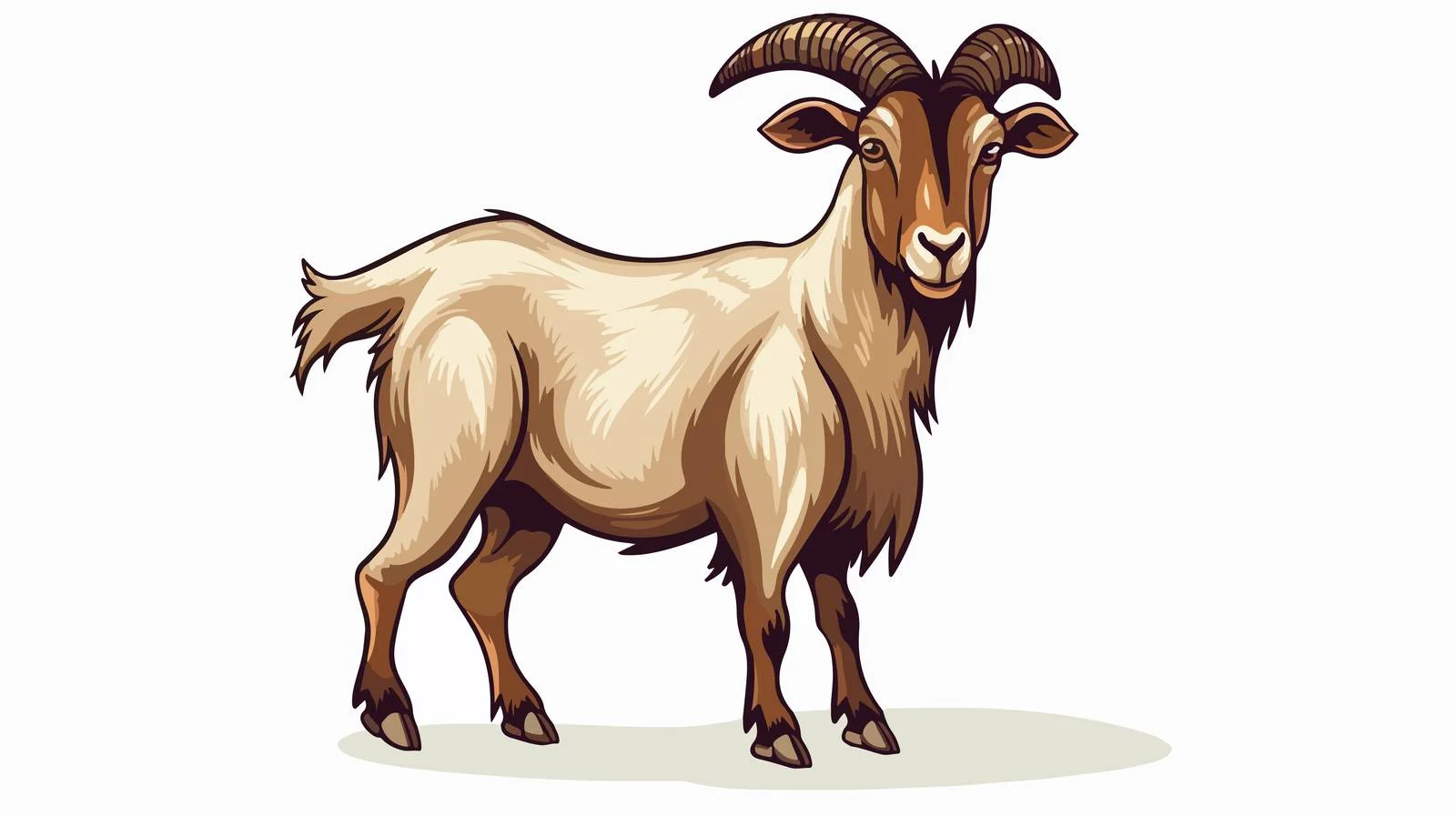 Vintage Cartoon Goat Illustration — free download from Dotvec