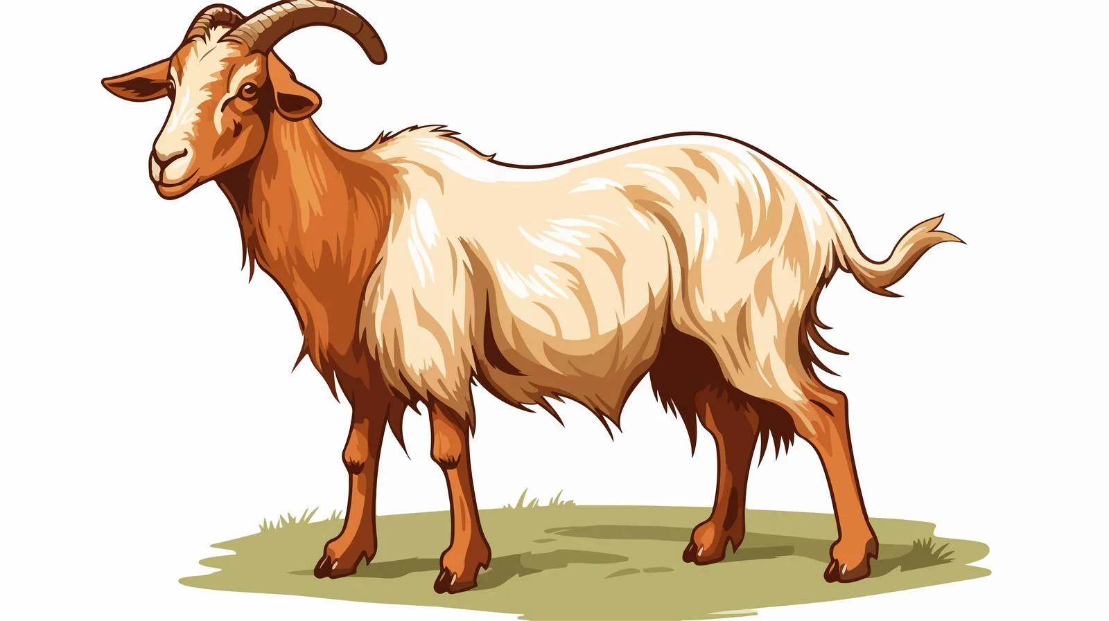 Retro Cartoon Goat Stock Illustration — free download from Dotvec