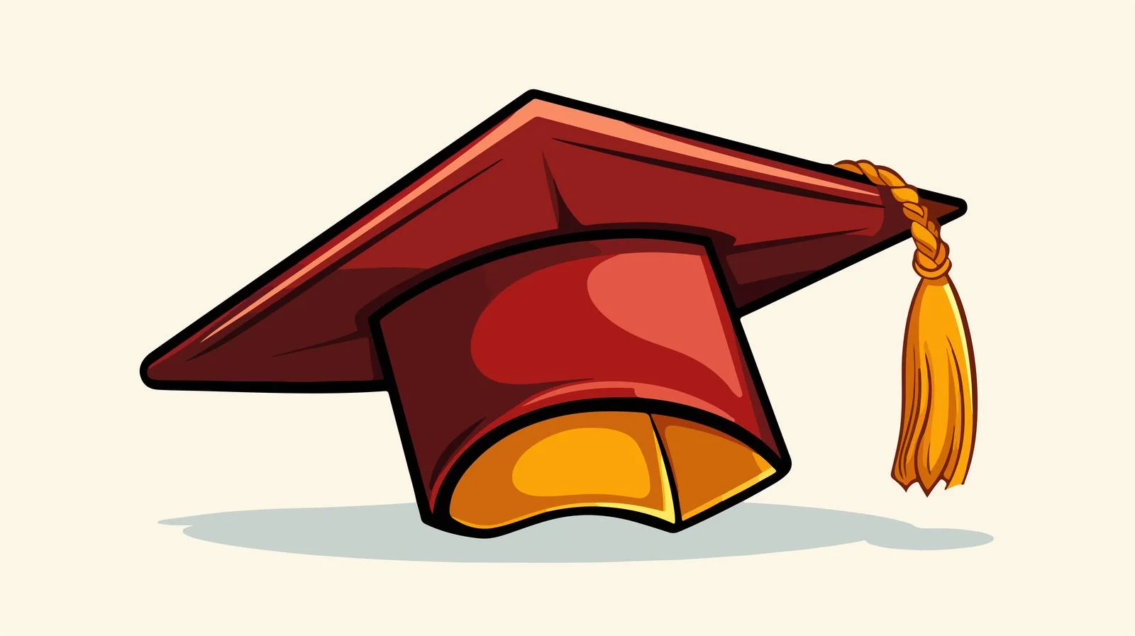 Retro Graduation Cap on Question Mark — free download from Dotvec