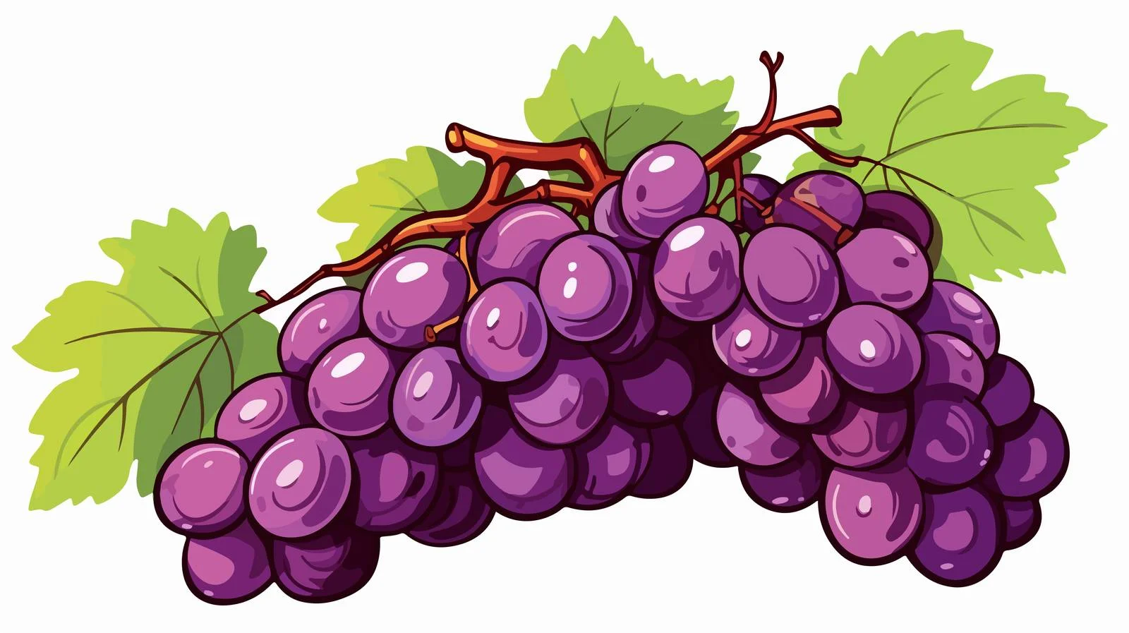 Vintage Grapes Cartoon Illustration — free download from Dotvec