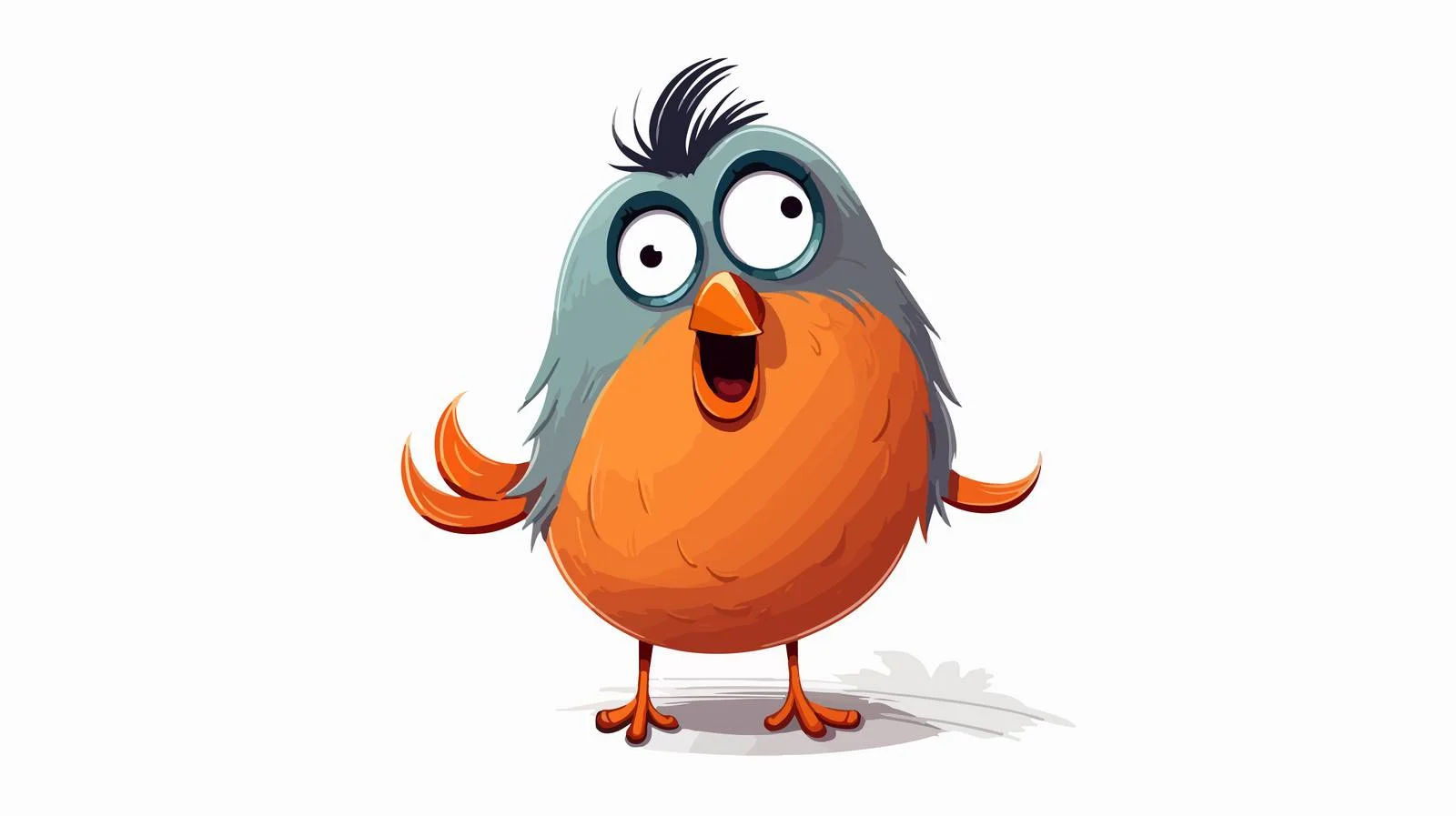 Retro Happy Bird Stock Vector Cartoon — free download from Dotvec