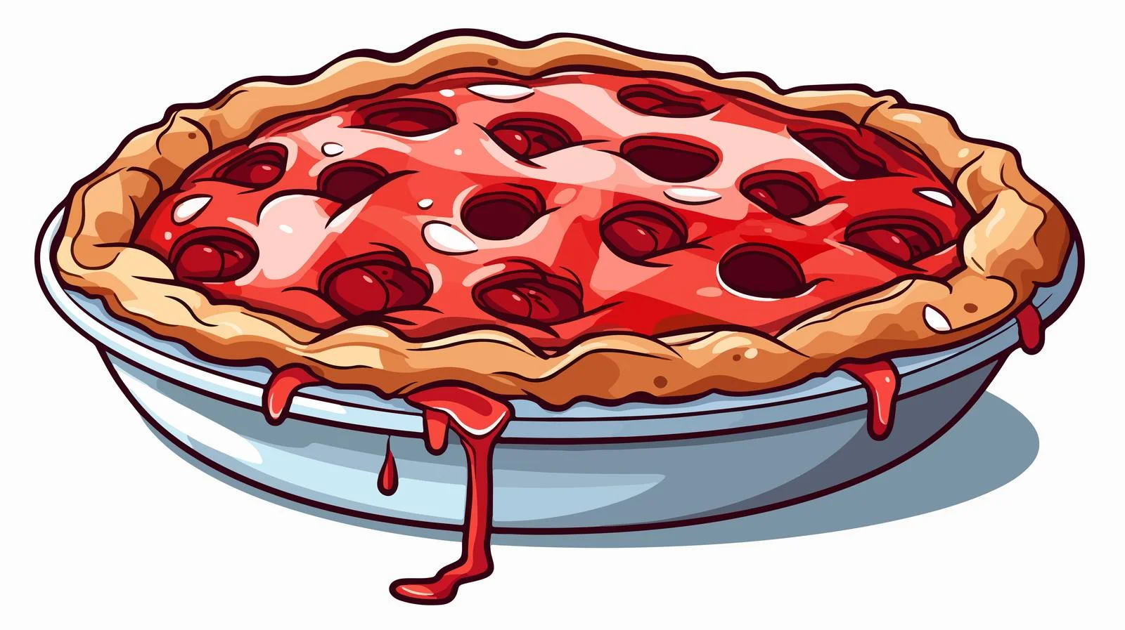 Retro Cartoon Hot Pie Vector Illustration — free download from Dotvec