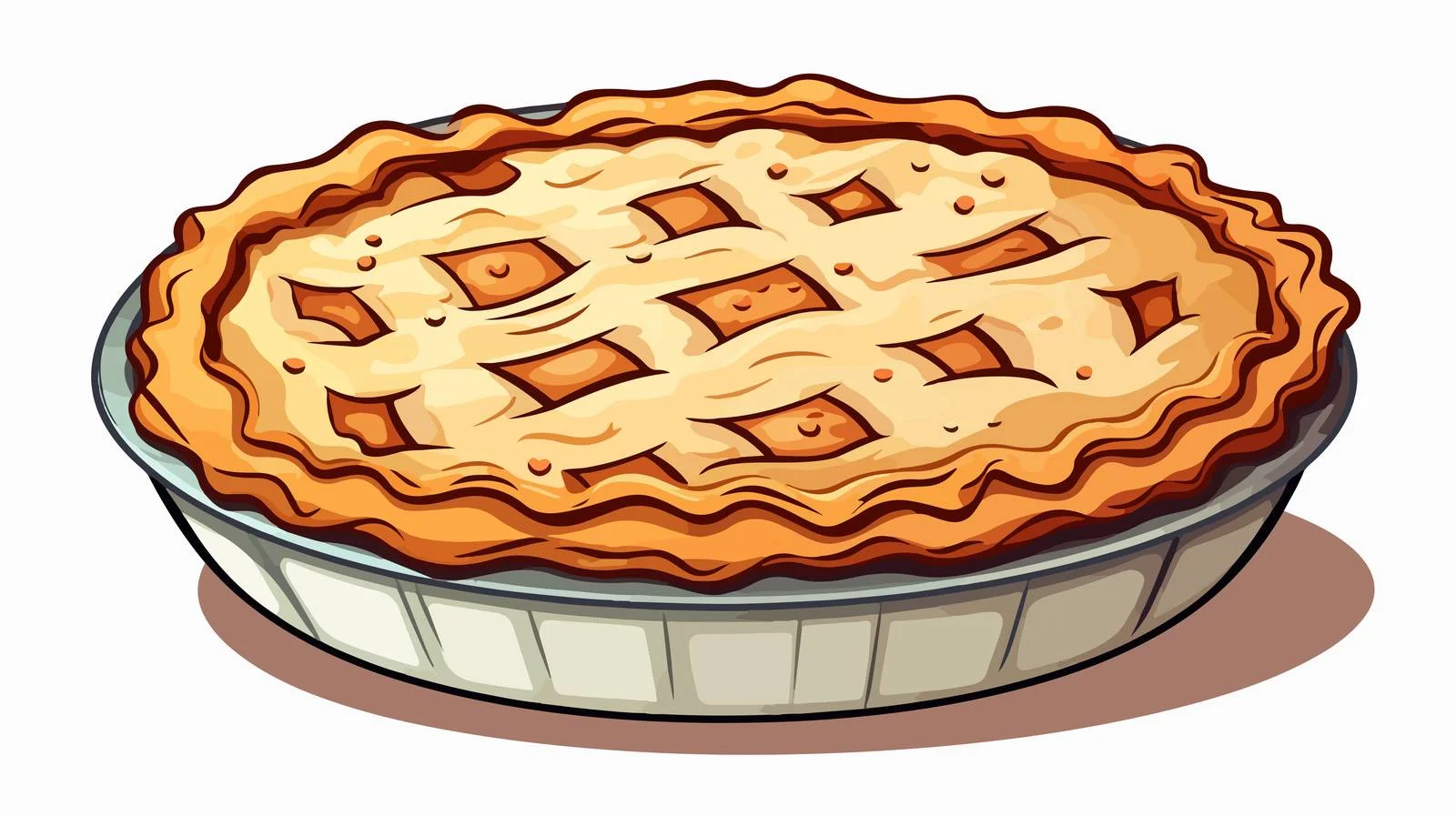 Retro Cartoon Hot Pie Vector Illustration — free download from Dotvec