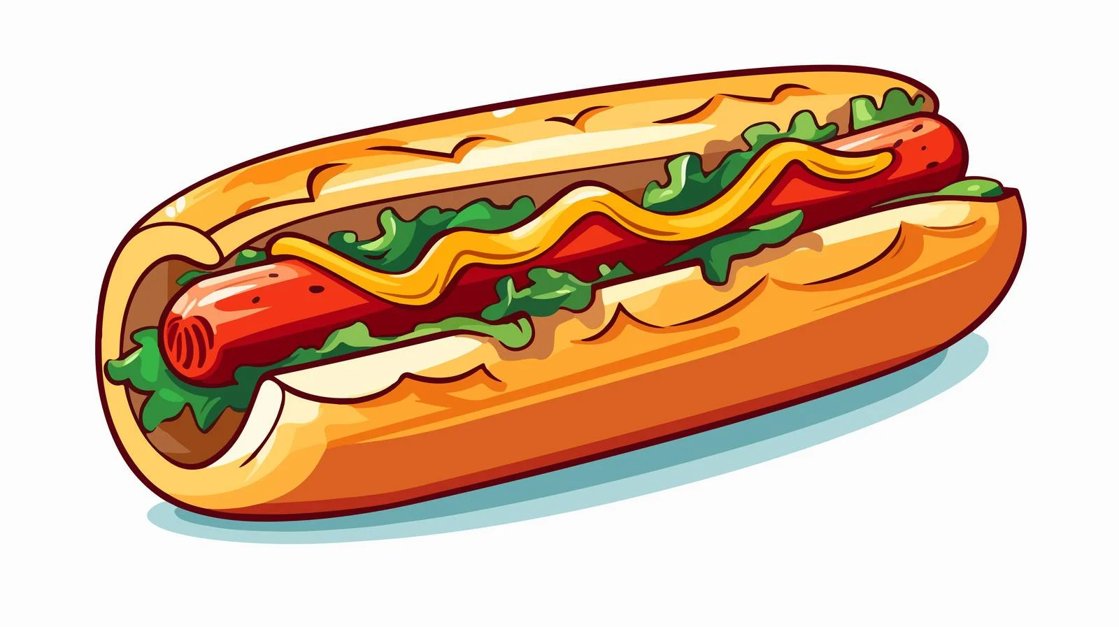 Retro Cartoon Hotdog Vector Illustration — free download from Dotvec
