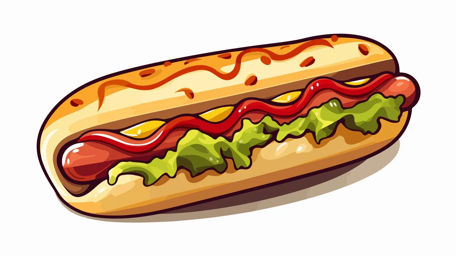 Retro Cartoon Hotdog Vector Illustration — free download from Dotvec