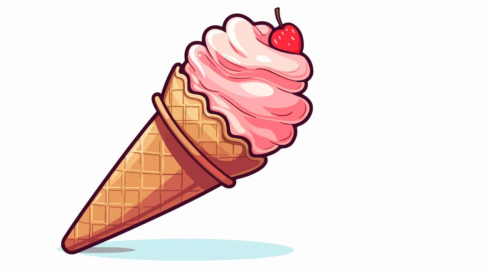 Vintage Ice Cream Cone Vector Illustration — free download from Dotvec