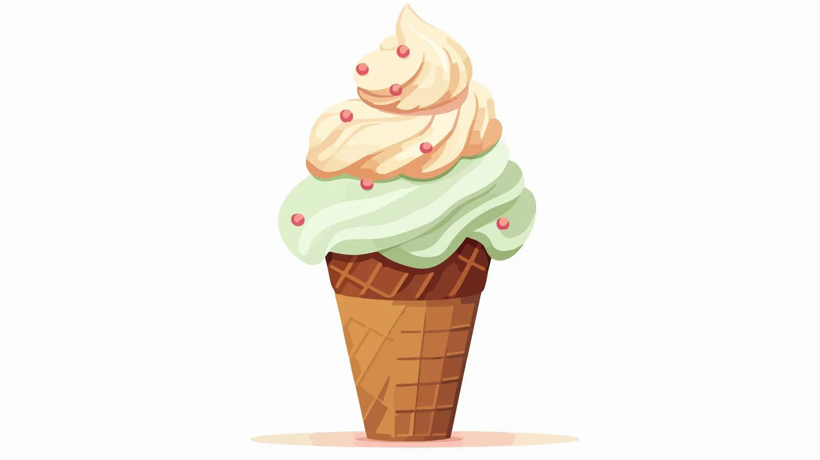 Vintage Ice Cream Cone Illustration — free download from Dotvec