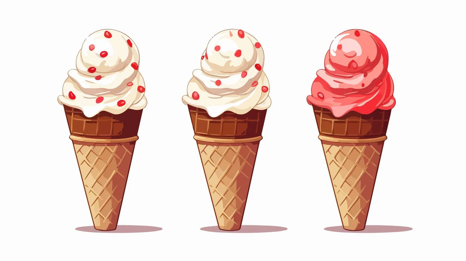 Vintage Ice Cream Cone Vector Illustration — free download from Dotvec