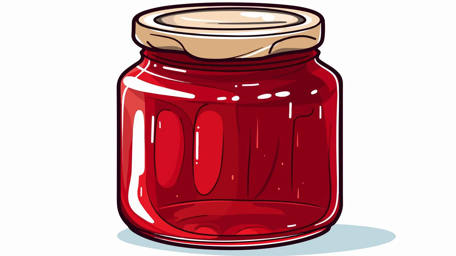 Vintage Jam Jar Cartoon Illustration — free download from Dotvec