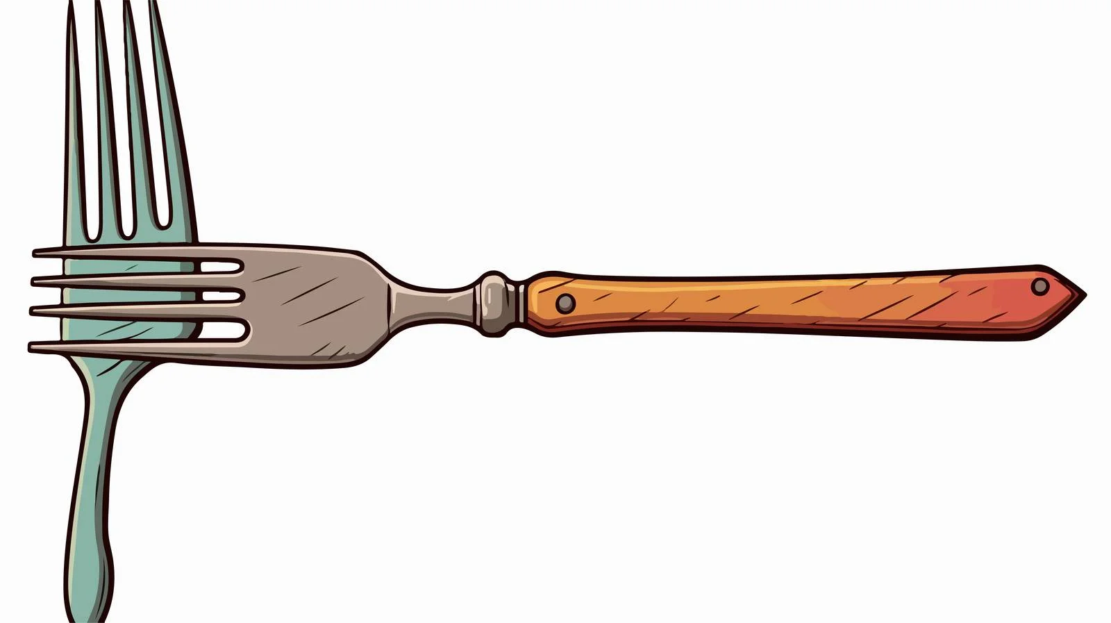 Retro Cartoon Knife and Fork Vector — free download from Dotvec