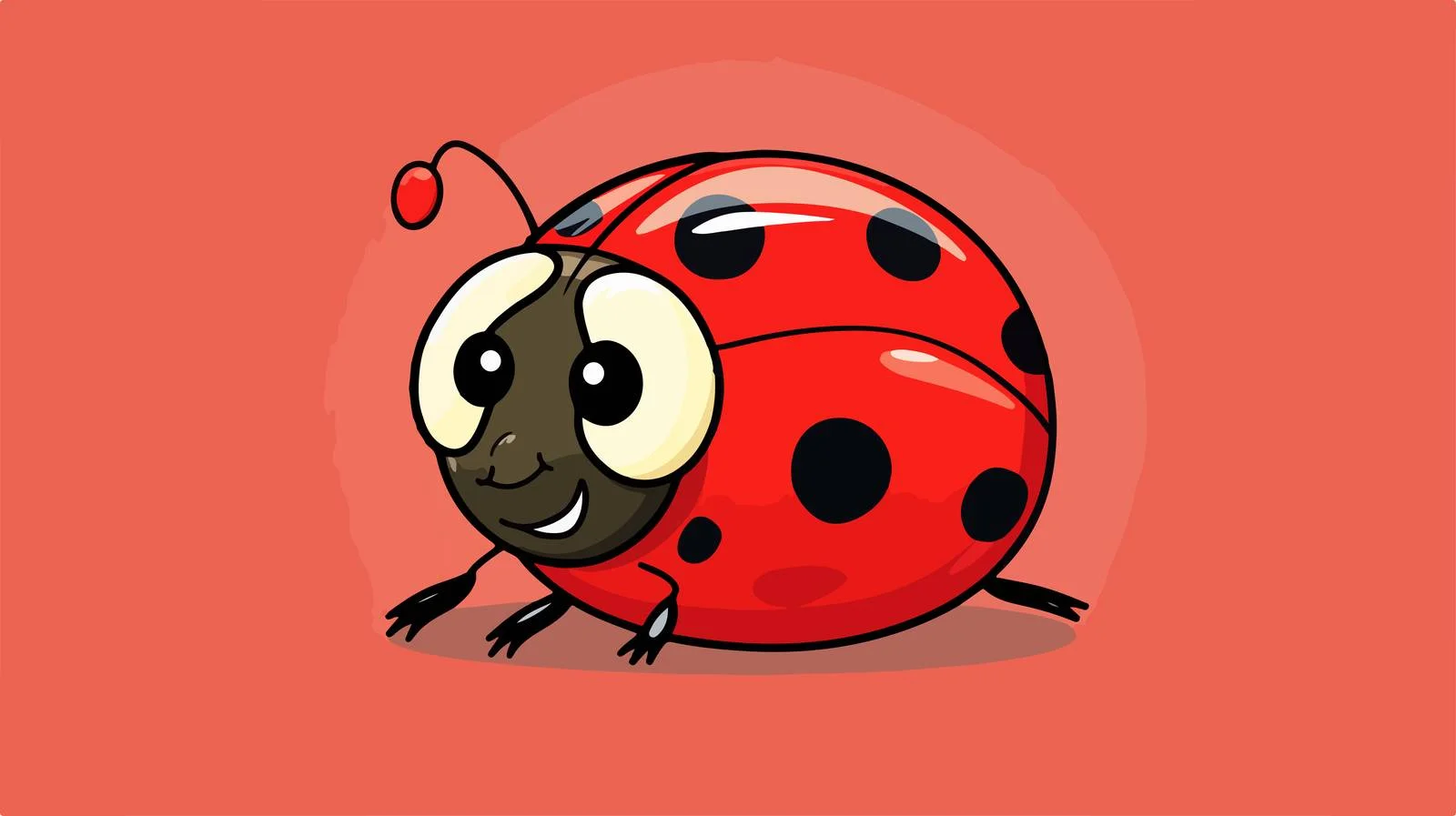Retro Ladybug Cartoon Illustration — free download from Dotvec