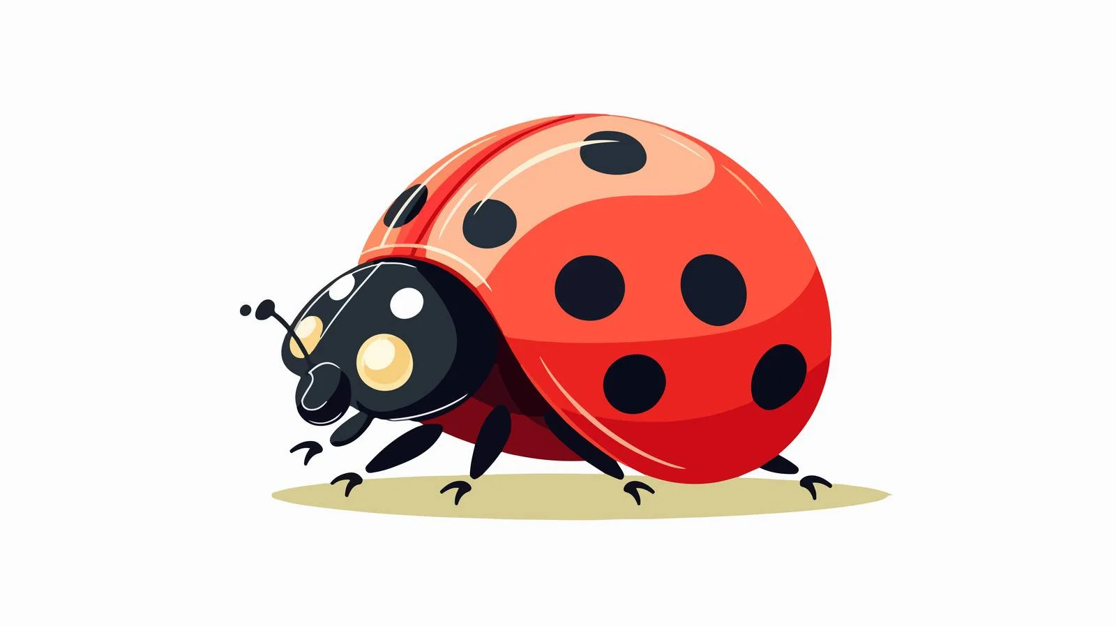 Retro Ladybug Cartoon Illustration — free download from Dotvec