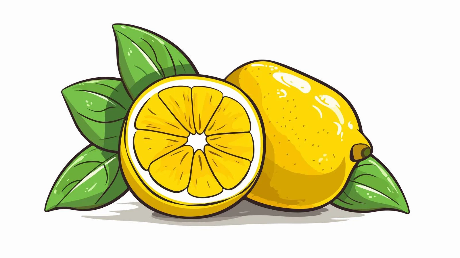 Retro Cartoon Lemon Vector Illustration — free download from Dotvec