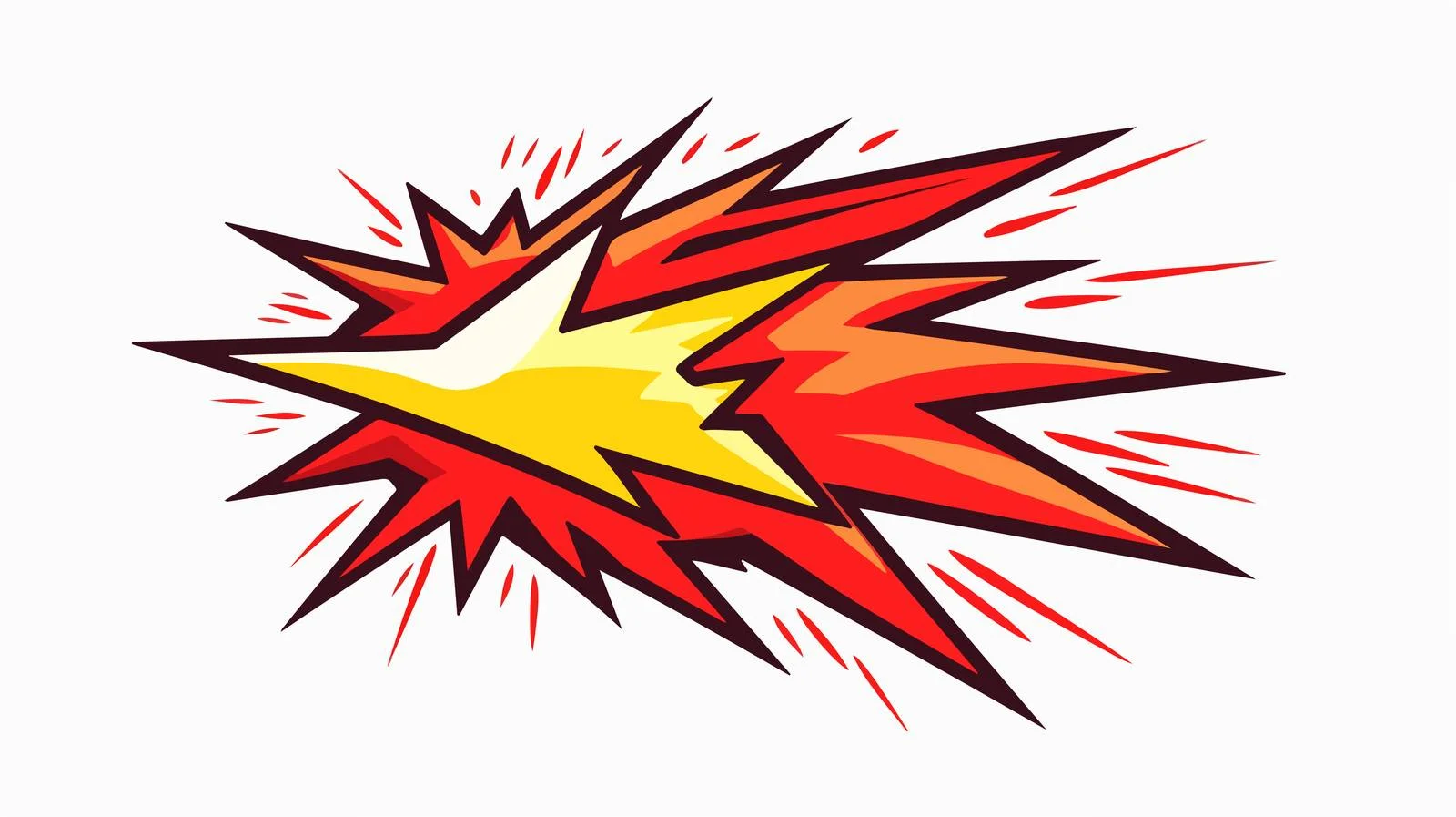 Retro Cartoon Lightning Symbol — free download from Dotvec