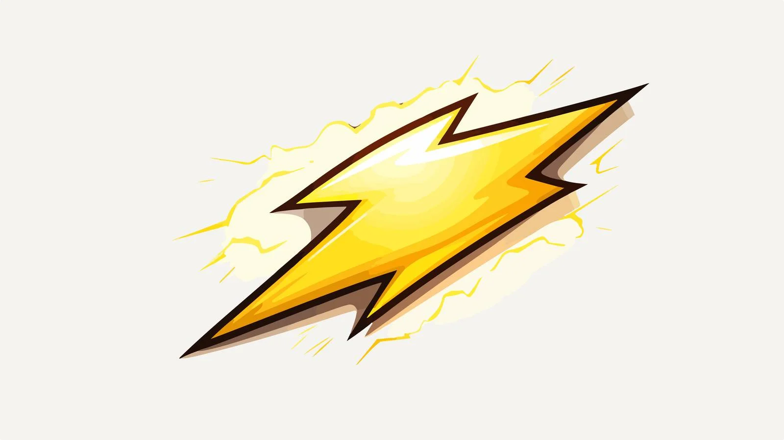 Retro Lightning Strike Cartoon Symbol — free download from Dotvec