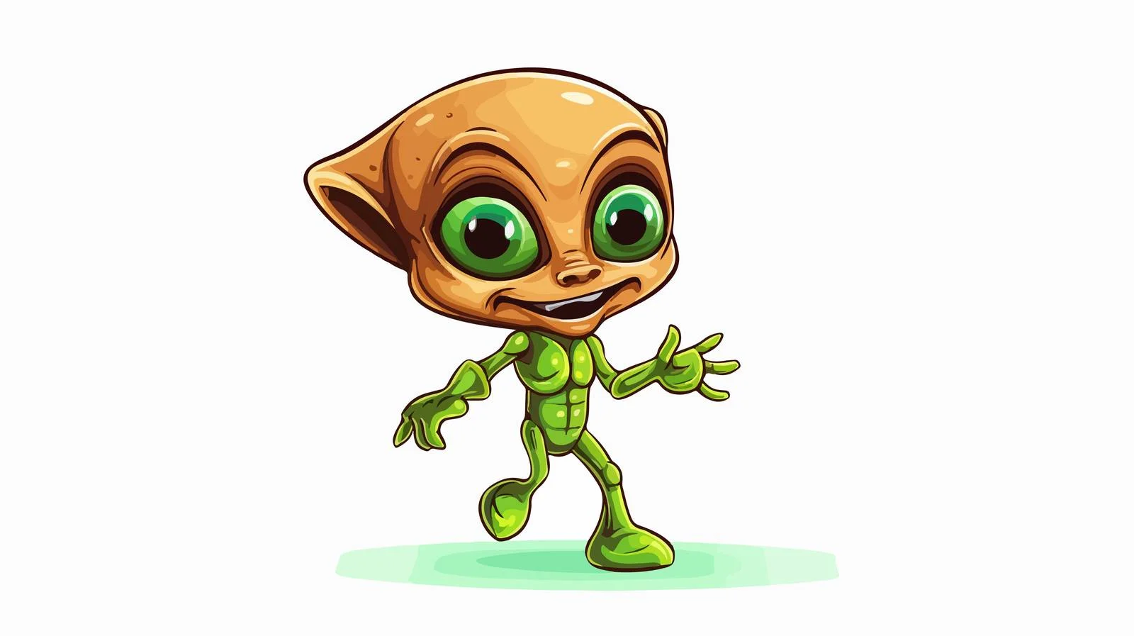 Retro Cartoon Alien Illustration — free download from Dotvec