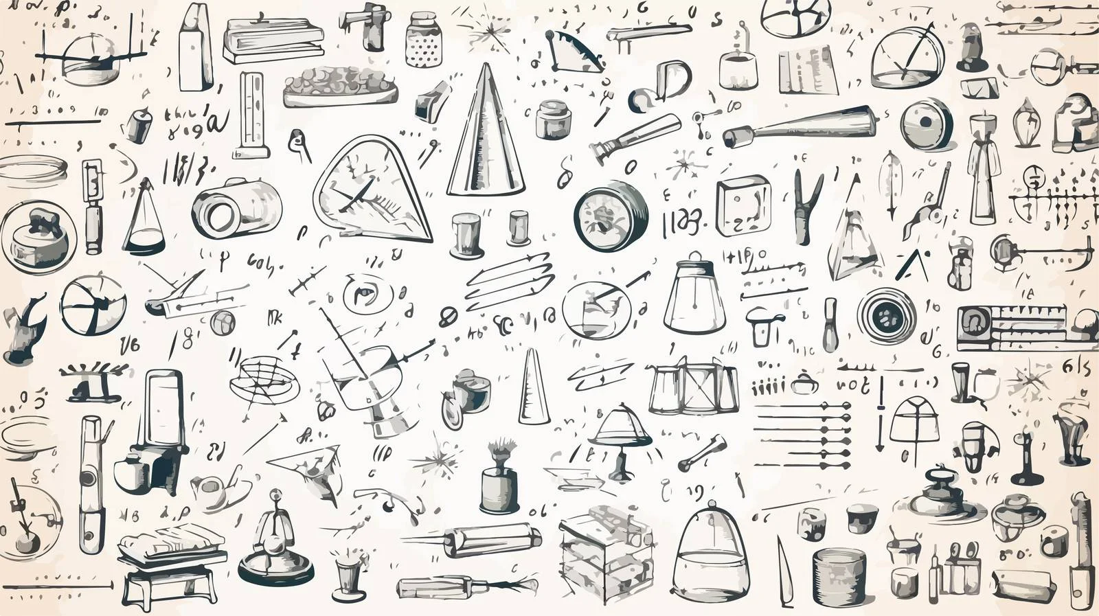 Retro Cartoon Math Symbols Vector Illustration — free download from Dotvec