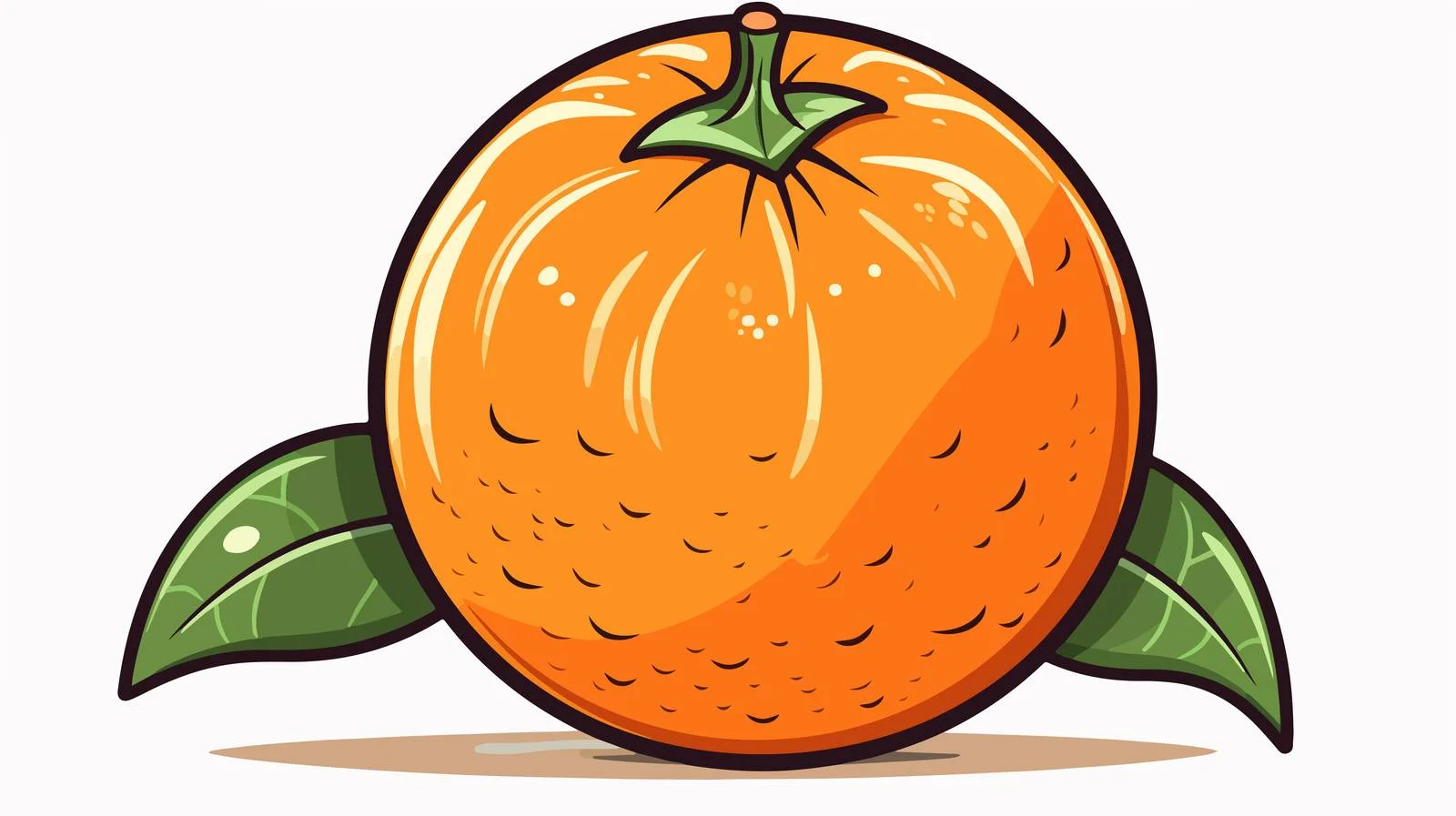 Retro Cartoon Orange Stock Vector Illustration — free download from Dotvec