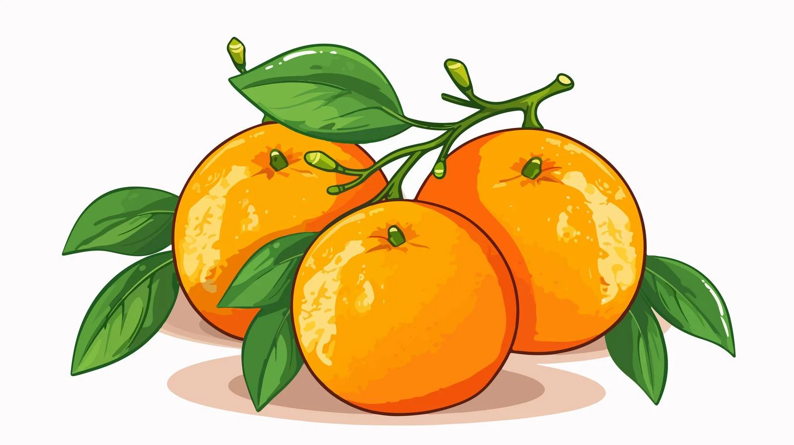 Vintage Cartoon Oranges Vector Illustration — free download from Dotvec