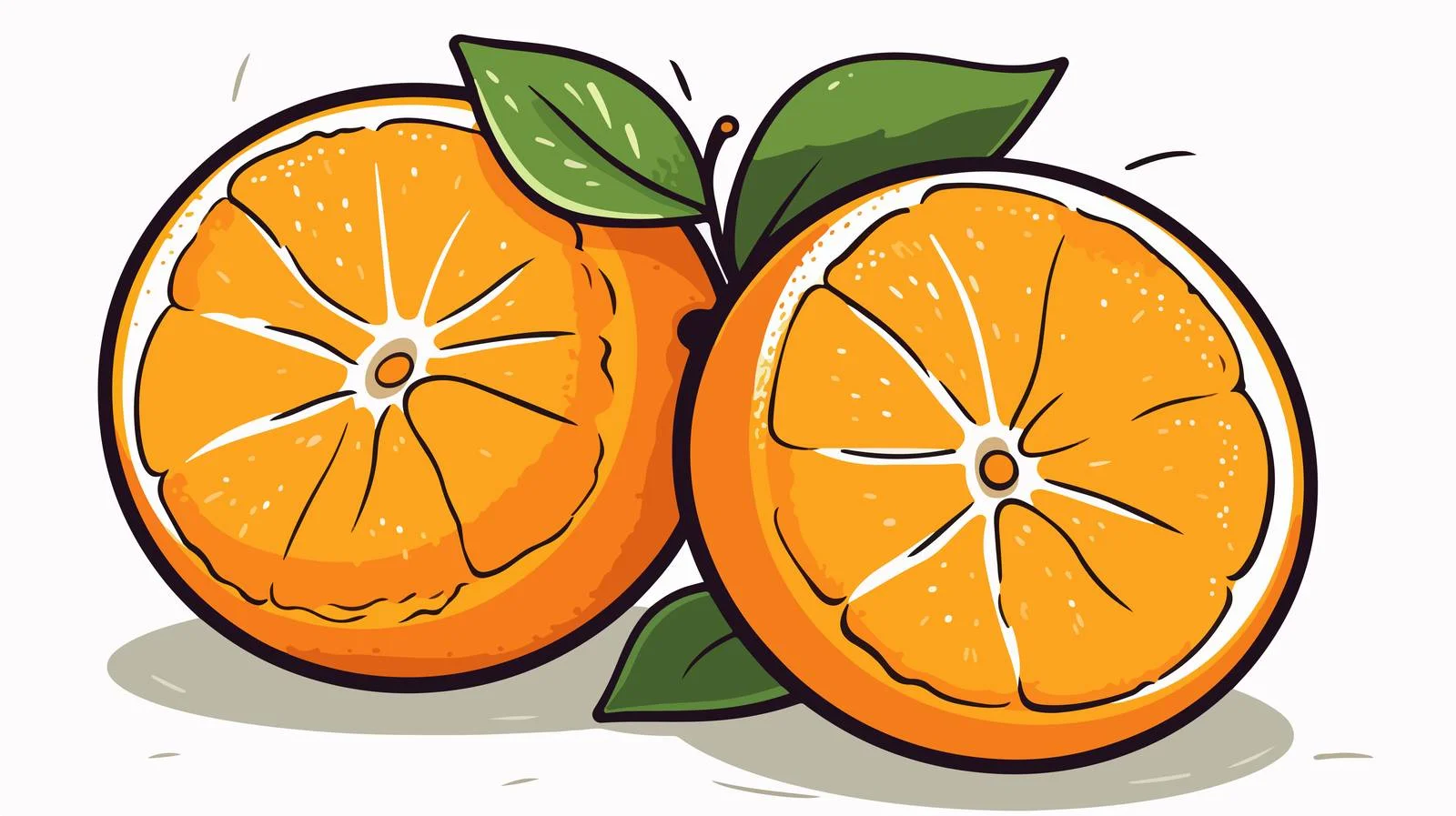 Retro Cartoon Oranges Vector Illustration — free download from Dotvec