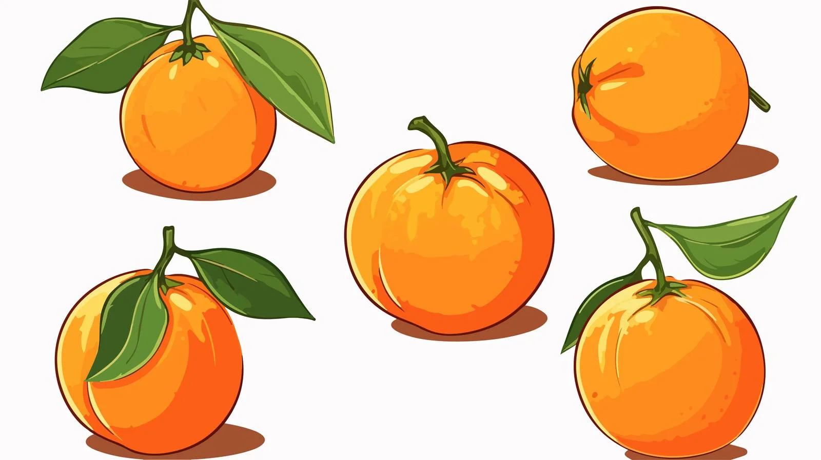 Retro Cartoon Oranges Vector Illustration — free download from Dotvec