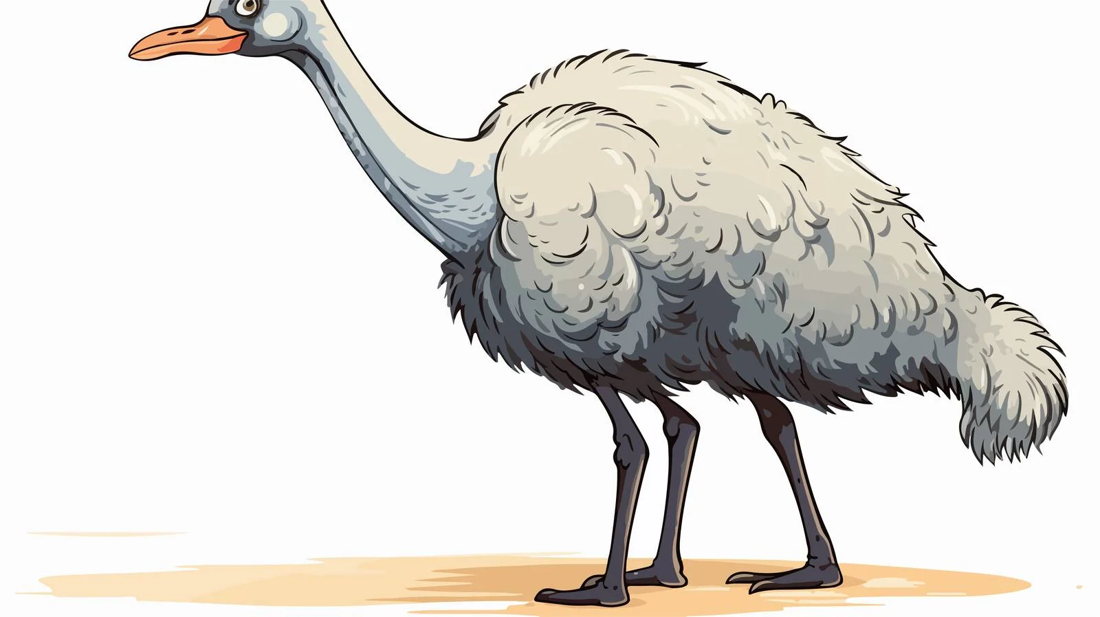 Retro Ostrich Cartoon Stock Vector — free download from Dotvec