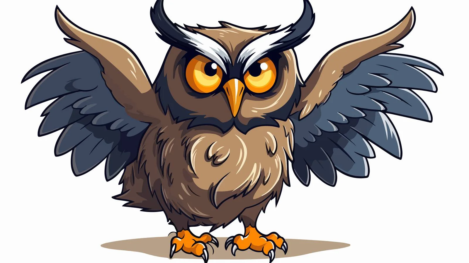 Retro Owl Cartoon Illustration — free download from Dotvec