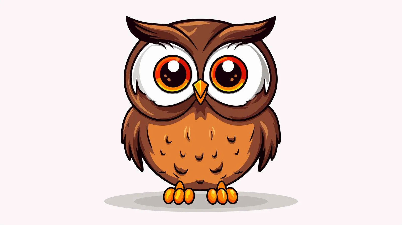 Whimsical Retro Cartoon Owl Illustration — free download from Dotvec
