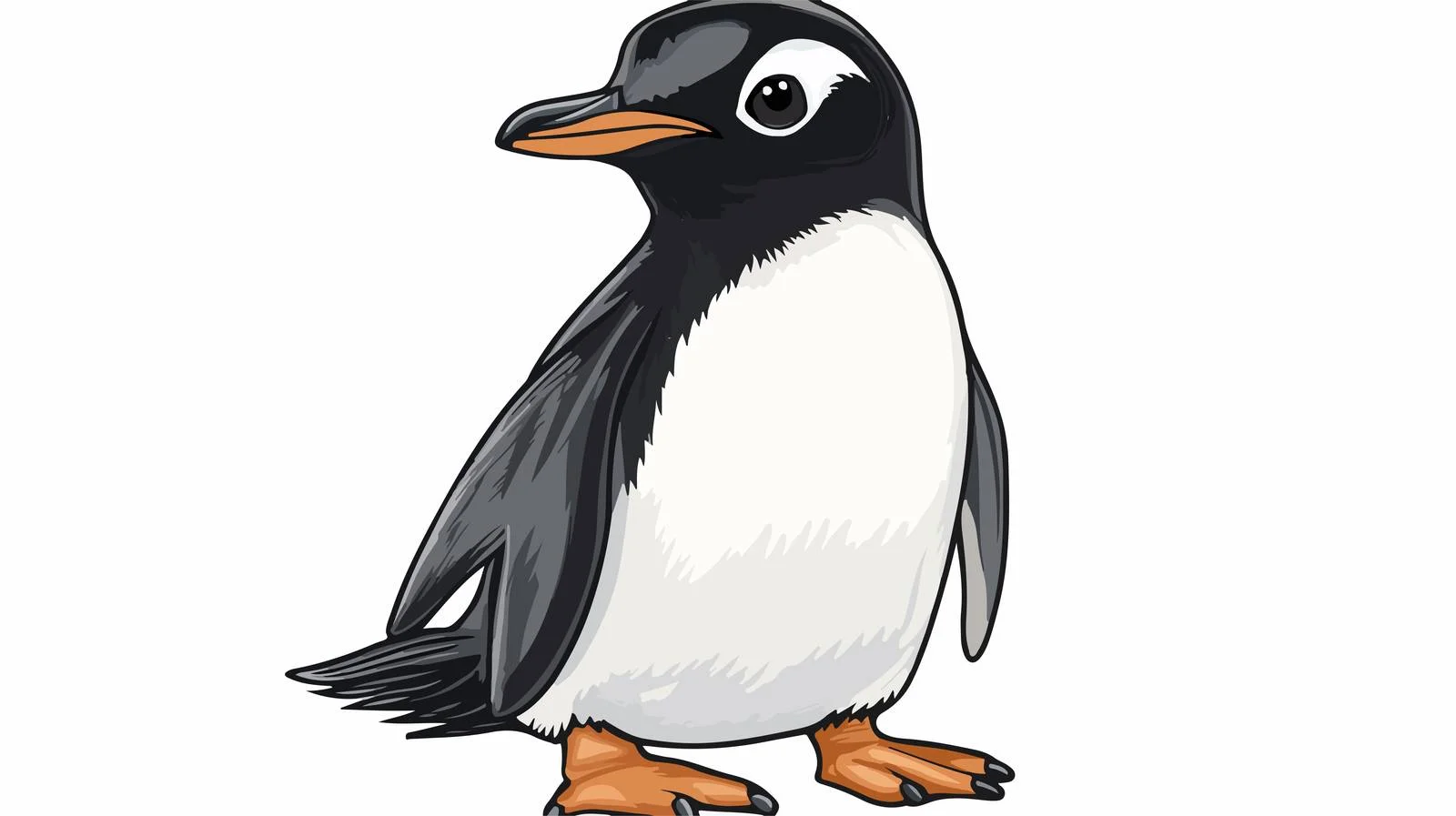 Vintage Cartoon Penguin Vector Illustration — free download from Dotvec
