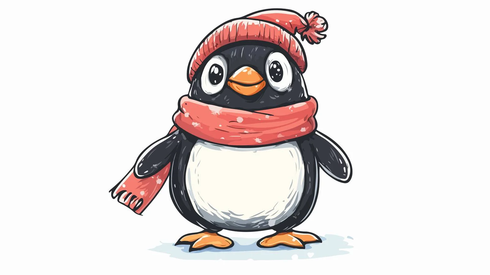 Retro Cartoon Penguin Stock Vector Illustration — free download from Dotvec