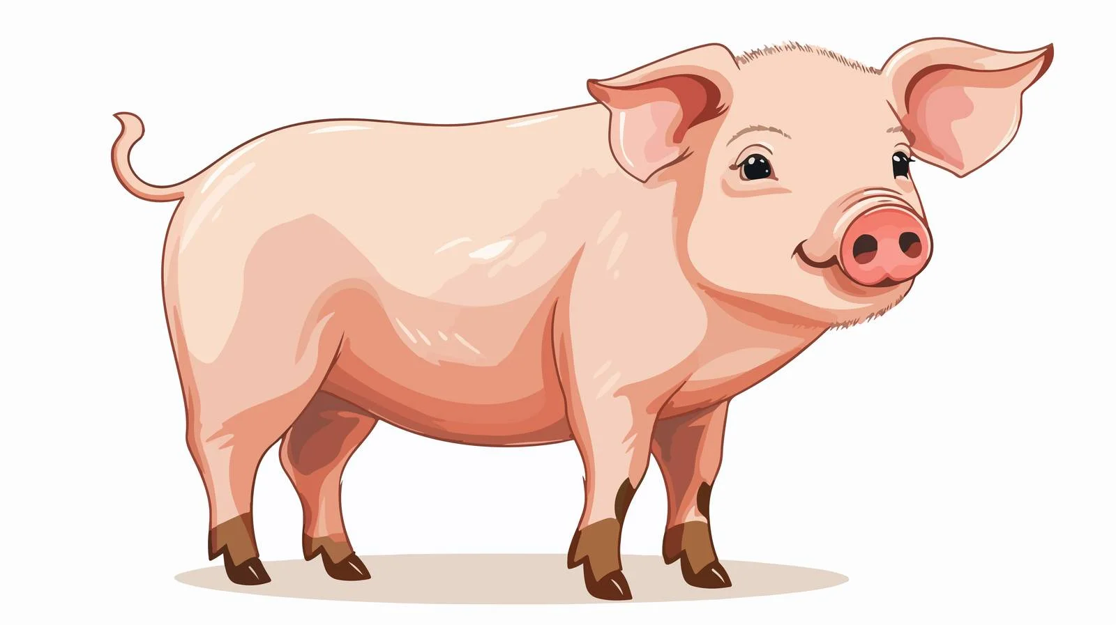 Vintage Pig Cartoon Vector Illustration — free download from Dotvec