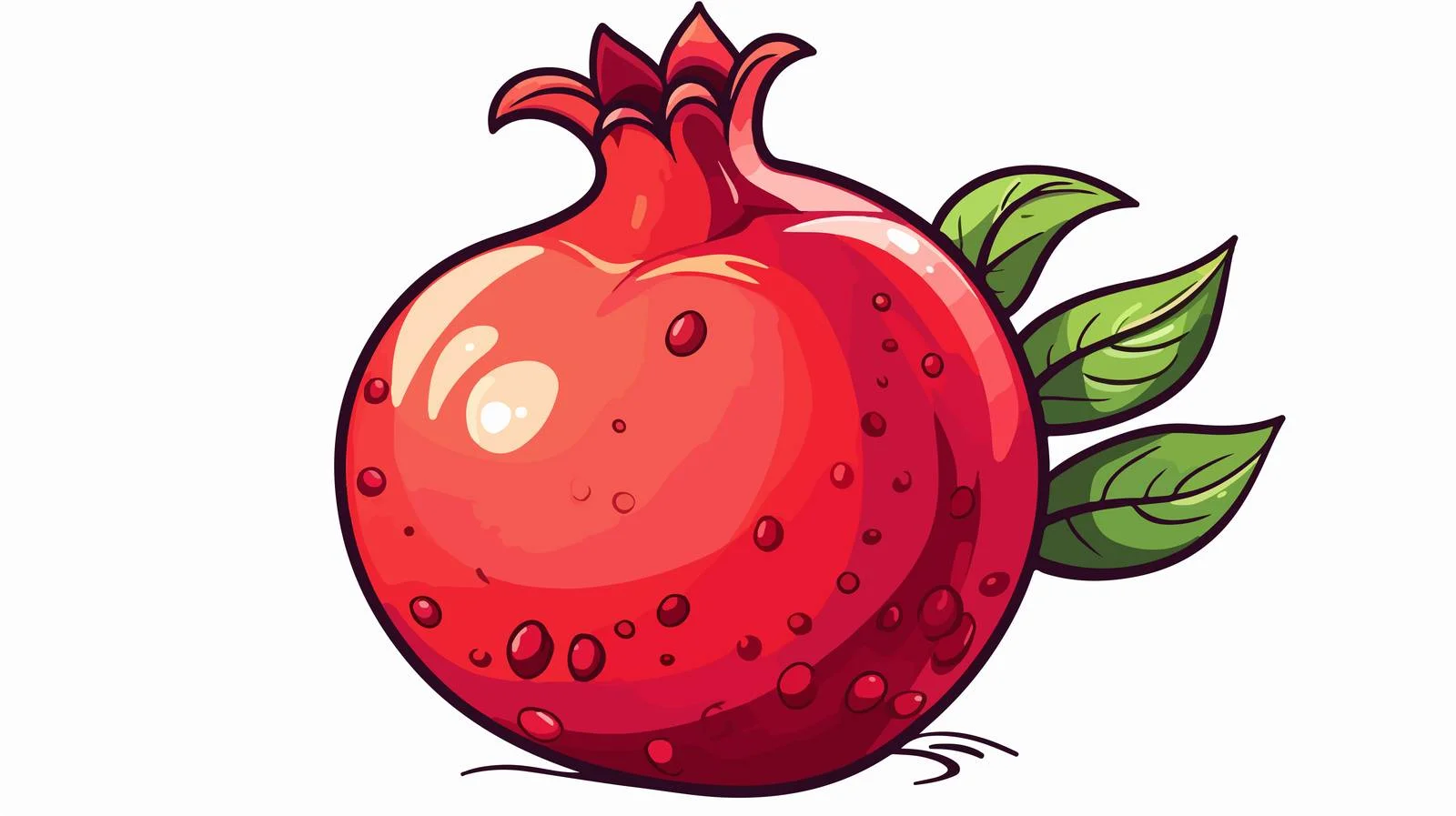 Retro Cartoon Pomegranate Vector Illustration — free download from Dotvec