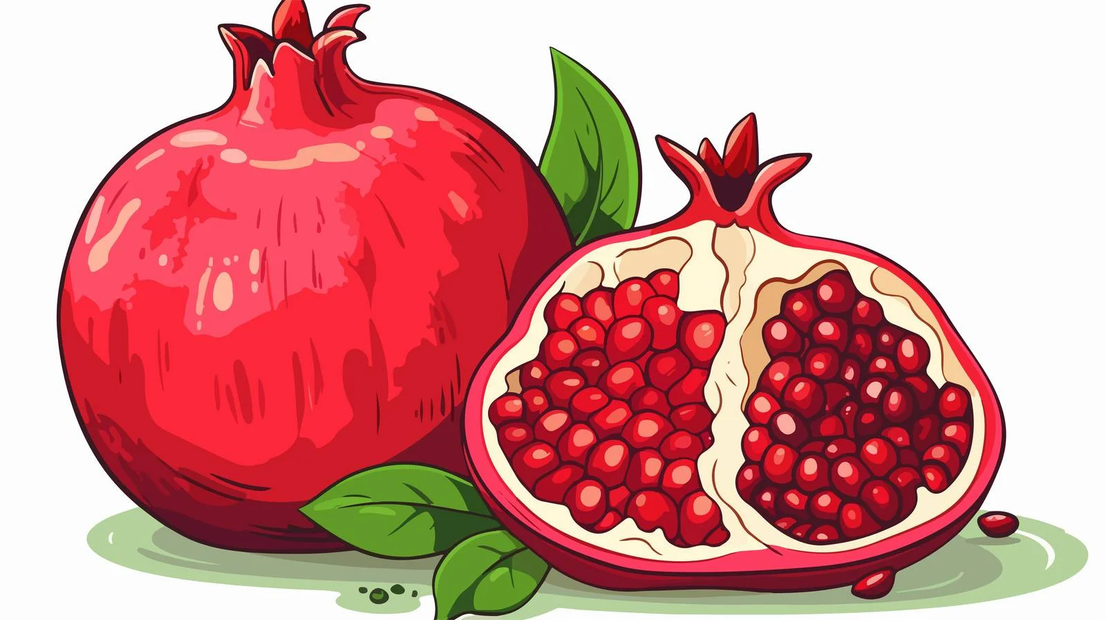Retro Cartoon Pomegranate Vector Illustration — free download from Dotvec