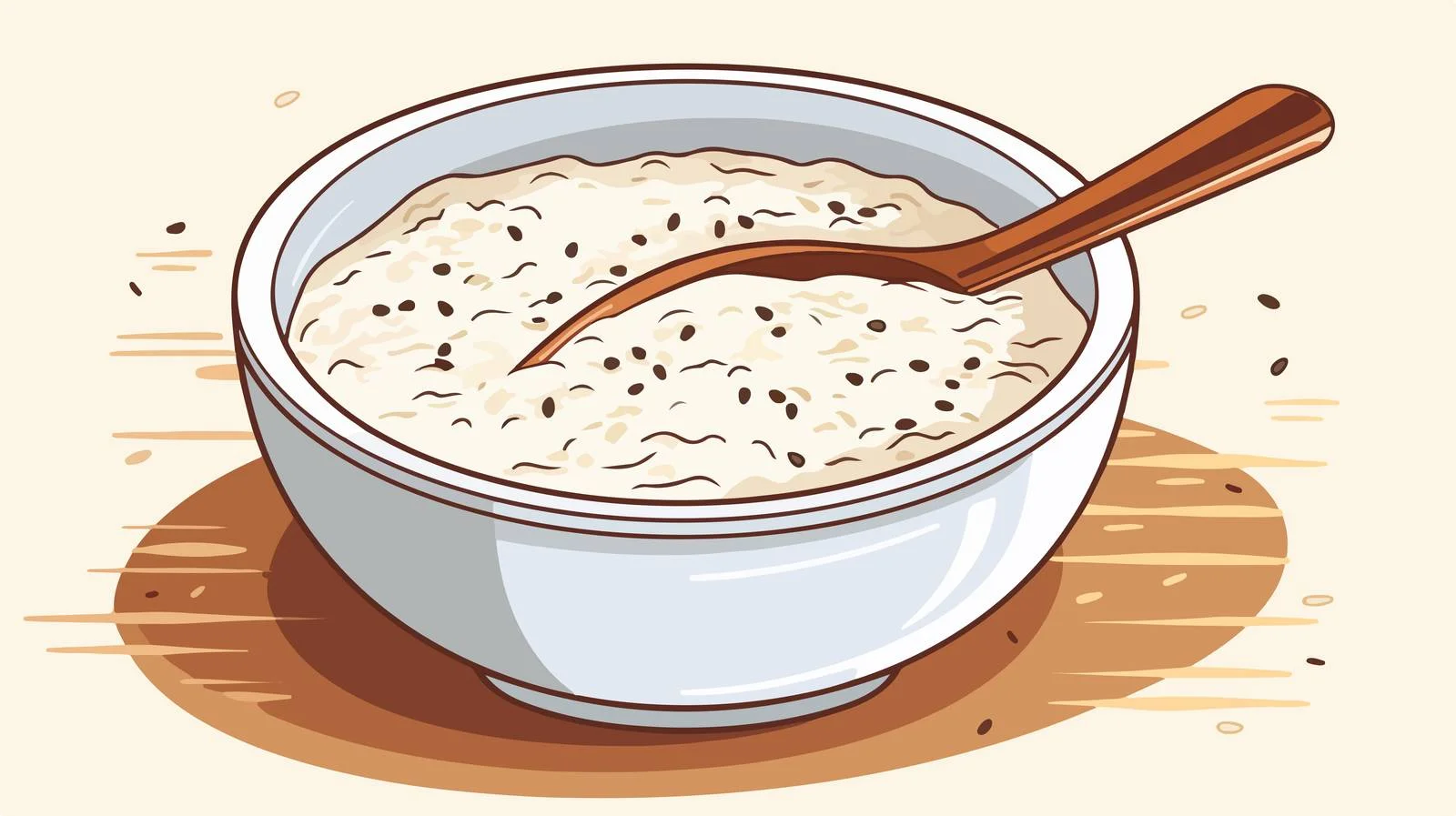 Vintage Porridge Cartoon Illustration — free download from Dotvec