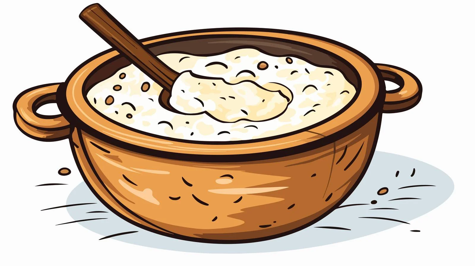 Vintage Porridge Cartoon Vector Illustration — free download from Dotvec