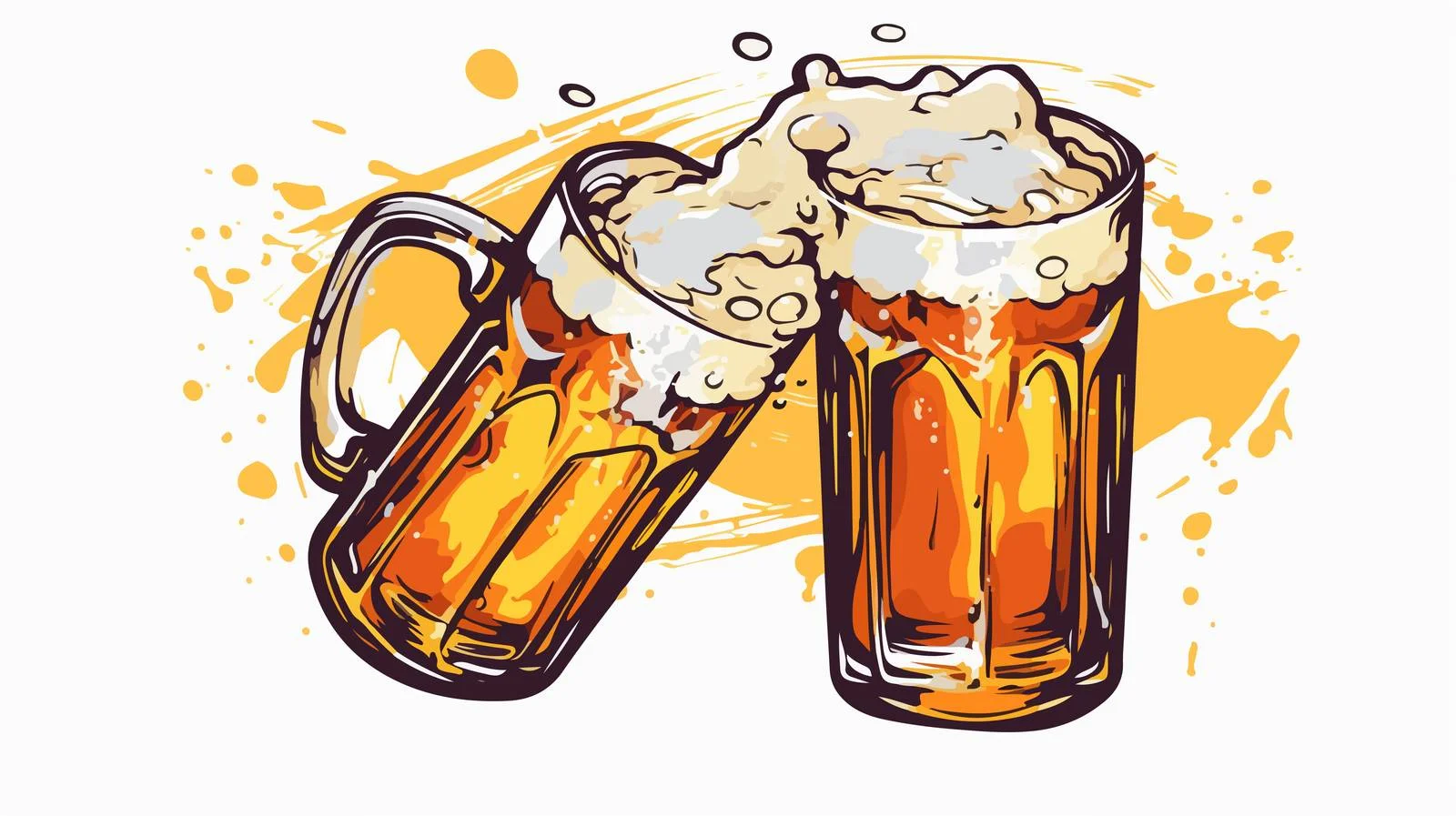 Vintage Beer Pouring Cartoon Illustration — free download from Dotvec
