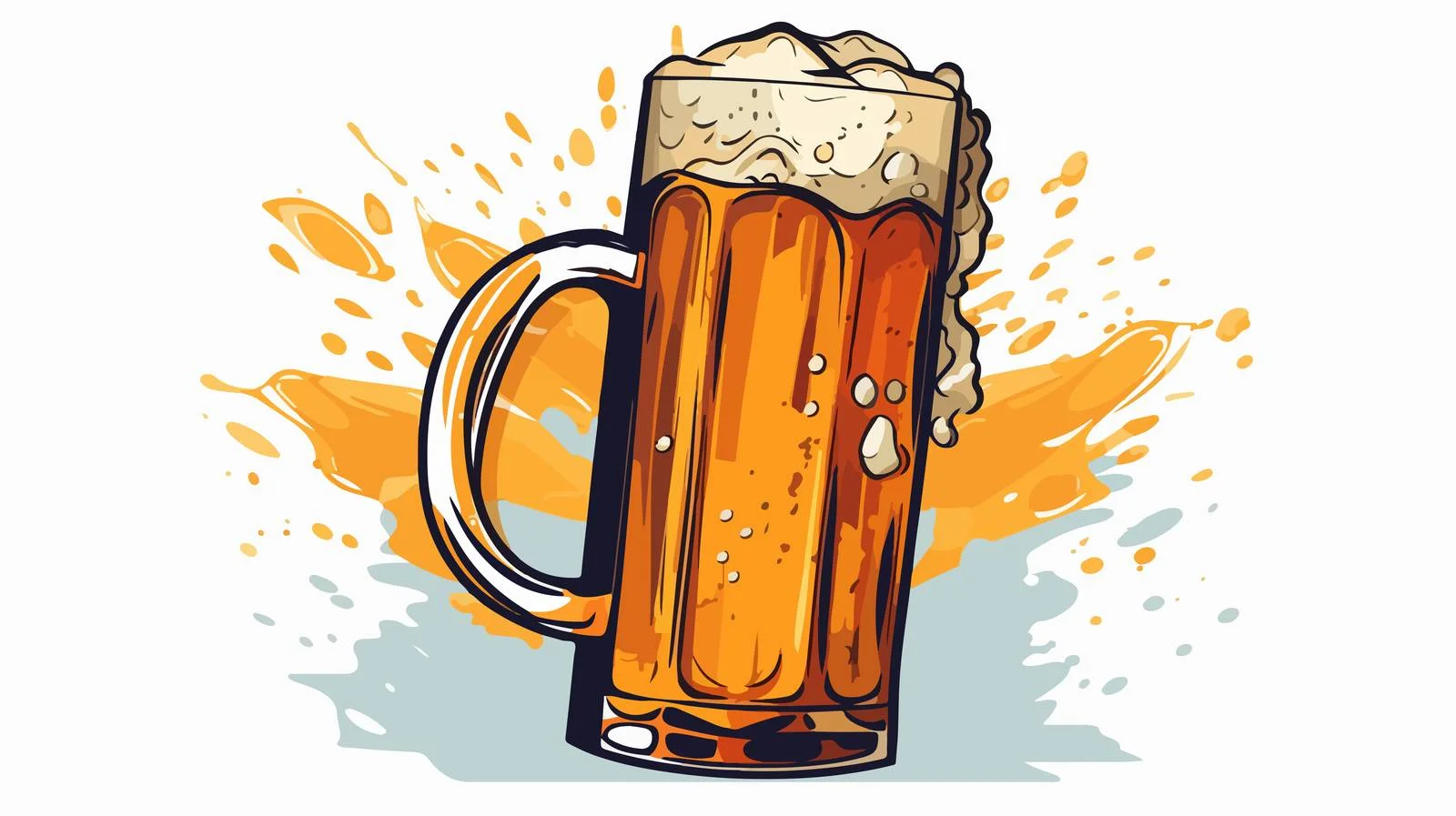 Vintage Beer Pouring Cartoon Vector Illustration — free download from Dotvec